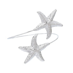 New Fashion Golden Alloy 2 Starfish Arm Bracelet for Women Summer Beach \Dance Party Cuff Bracelets Jewlery Accessories Gifts