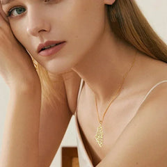 Palestine Map Necklace - Stainless Steel Pendant - Hypoallergenic & Dainty