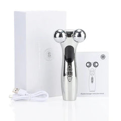 4D Roller Facial Massager EMS Face Lift Device V-Face Slimmer Skin