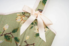 Elegant White Solid Satin Bow Strap Sexy Overbust Bridal Corset Crop Top XXL Victorian Gothic Wedding Bustier Lingerie For Women