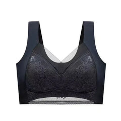 L-5XL Women Large Bra Push Up Ice Silk Seamless upper Bralette Lace Wireless Summer Bras Plus Size Top Lingerie Underwear 15019