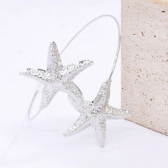 New Fashion Golden Alloy 2 Starfish Arm Bracelet for Women Summer Beach \Dance Party Cuff Bracelets Jewlery Accessories Gifts