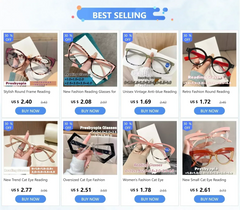 Women Large Cat Eye Reading Glasses Trendy Fashionable Oversized Far Sight Eyeglasses Men Female Anti-blue Plus Diopter Glasses