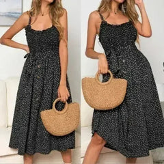 Polka Dot Maxi Dress – Light & Flowy Summer Dress - Femstylo