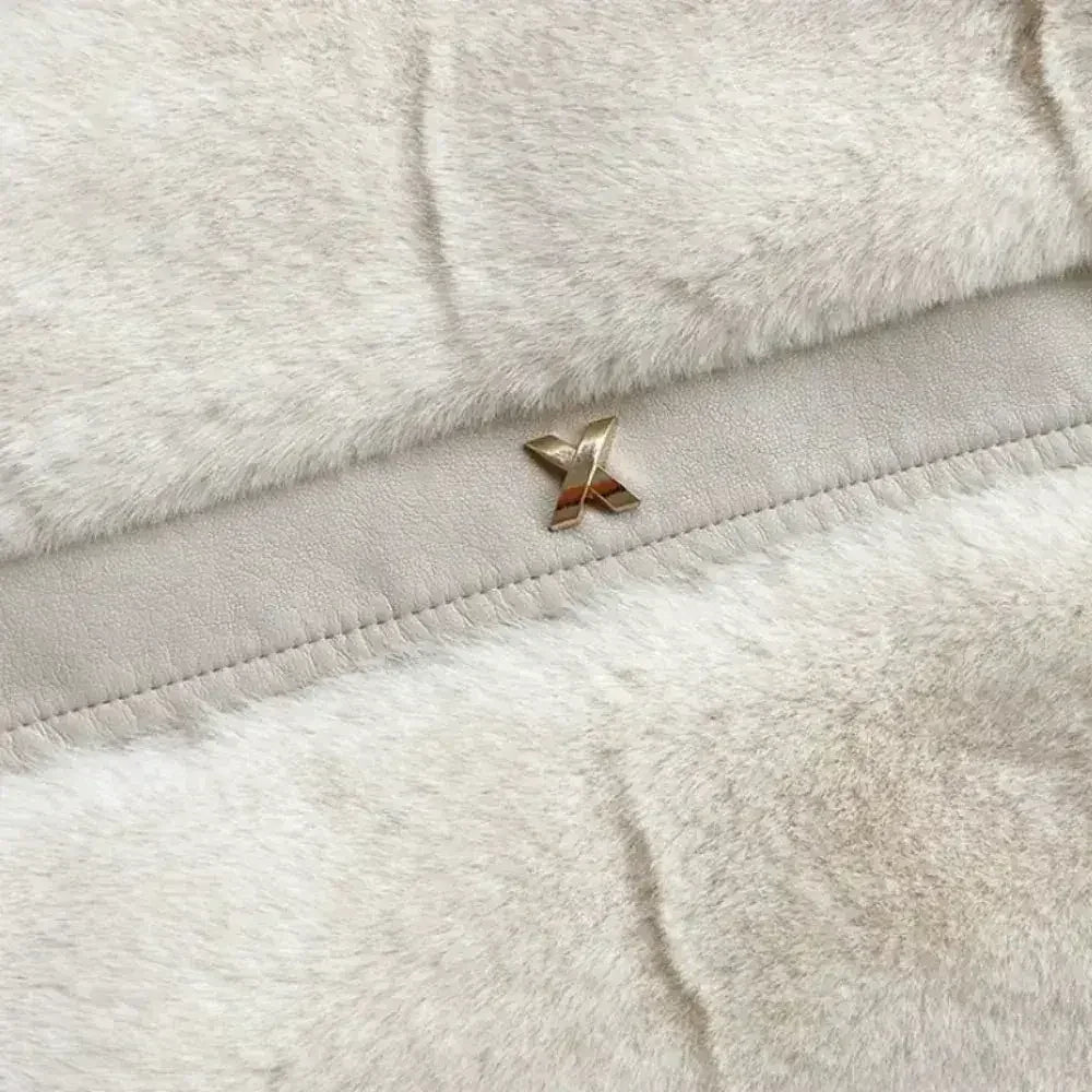 White Faux Fur Jacket – Vegan Leather Trimmed Cuffs | S-XXL - Femstylo