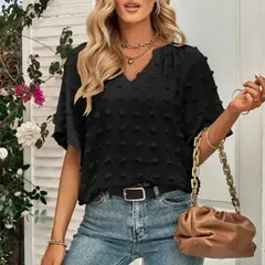 V-Neck Batwing Top - Summer Chiffon Blouse | Femstylo - Femstylo