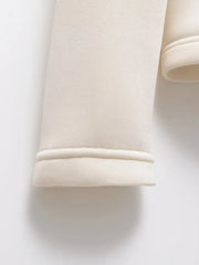 ETJ 2025 new traf women's elegant fashion patchwork long sleeve standing collar hooded cotton jacket sport coat 8073227