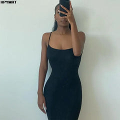 Satin Slip Maxi Dress | Backless Bodycon Evening Gown - Femstylo