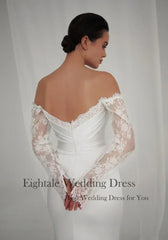 Bohemian Mermaid Wedding Dress - Custom Lace Off-Shoulder Gown | Femstylo