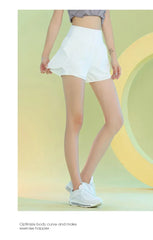 PHIGEER Yoga Shorts for Women Lightweight Gym Cycling Workout Shorts with Pocket Breathable Running Sweatpants Athletic Clothes