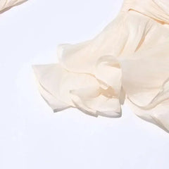 Women's A-Line Mini Dress with Long Sleeves & Empire Waist