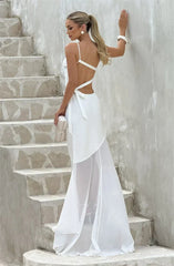 Mozision One Shoulder Backless Sexy Maxi Dress Women Gown Fashion Patchwork Sleeveless Bodycon Club Party Long Dress Elegant