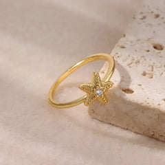 Stainless Steel Flower Open Rings For Women Trend Wedding Heart Jewelry Gold Color Geometric Hollow Ring Daily Accessories Gift