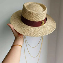Straw summer hat French elegant ladies seaside travel sun hat Hepburn style wide brim hat 햇빛가리개 모자 모자