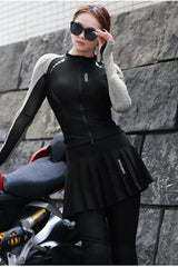 WOSAWE Women Motorcycle Jacket Body Armor CE Certified Summer Downhill Motocross Riding Clothing Protection Racing Reflective