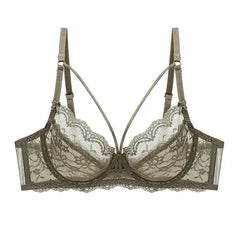 Logirlve Wholesale 3PCS Sexy Underwear Woman Lace Bras Hollow out Ultrathin Bra Women's lingerie Big Size Bra