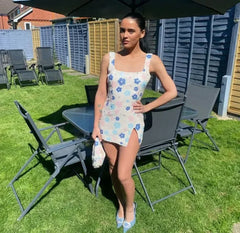 Colorful Rhombus Sequins Sexy Mini Dress Elegant Chic Straps Slit Bodycon Party Dresses Summer Holidays Evening Women Dress 2025