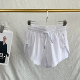 Yoga Sports Women Shorts High Waist Double Layered Quick-Dry Breathable Athletic Shorts Outdoor Leisure Running Fitness Shorts