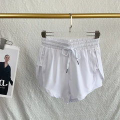 Yoga Sports Women Shorts High Waist Double Layered Quick-Dry Breathable Athletic Shorts Outdoor Leisure Running Fitness Shorts