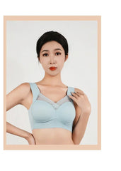 1pc Womens Ice Silk Minimizer Bras Large Size Underwear Seamless Lingerie Push Up Sport Thin Cup Sexy Mesh Yarn Bra for Women
