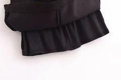 TFMLN Autumn New Women Dress 2024 Slim Chic Sleeveless Dress Bow Casual Mini Frock Female Fashion Elegant Short Party Dress