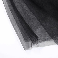 Casual Skirts Punk Sexy Net Yarn High-Waisted Irregular Skirt for Women Summer New European and American Gothic Style Versatile
