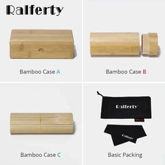 Ralferty Retro Wood Sunglasses Men Bamboo Sunglass Women Brand Sport Goggle Mirror UV400 Sun Glasses Male Shades lunette oculos