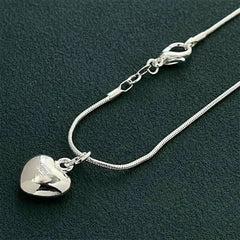 925 Sterling Silver Heart Pendant - Minimalist Fine Jewelry - Gift for Her
