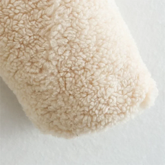 PB&ZA2023 Autumn and Winter New Women's Lamb Wool Short Cotton Coat Standing Collar Thickened Warm Bread Coat Cotton Coat