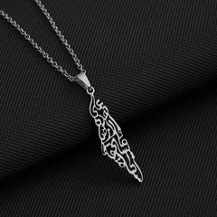 Palestine Map Necklace - Stainless Steel Pendant - Hypoallergenic & Dainty