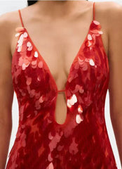 Sexy Women Maxi Dresses Elegant Sequins Sleeveless Female Long Dress Fashion Solid Deep V Neck Ladies Party Robe Dress