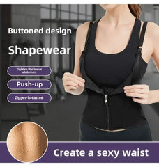 Ladies Lingerie Hree Row Buckle Zipper Bodice Women's Corset Put Away Abdomen Appearing Thin Breathable Comfortable Lingerie
