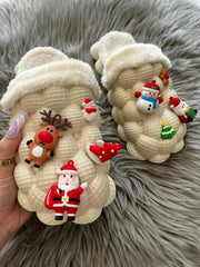 Funny DIY Bubble Slippers Furry House Slides for Chirstmas - Femstylo