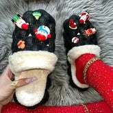 Furry House Slides for Chirstmas Funny DIY Bubble Slippers - Femstylo