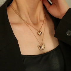 Luxurious Square Pink Zircon Pendant Necklace For Women Fashionable Personalized Daily Accessory Party Jewelry Birthday Gifts