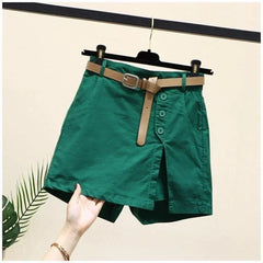 Casual Cotton Shorts Women's Summer Clothes New Versatile Fashion Thin A-word Pants Elastic Waist Skirt Pants Shorts for Women