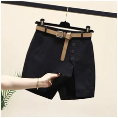 Casual Cotton Shorts Women's Summer Clothes New Versatile Fashion Thin A-word Pants Elastic Waist Skirt Pants Shorts for Women