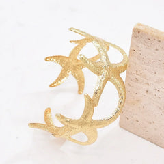 New Fashion Golden Alloy 2 Starfish Arm Bracelet for Women Summer Beach \Dance Party Cuff Bracelets Jewlery Accessories Gifts