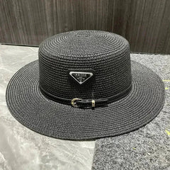 Summer Beach Hat Versatile Top Hats Belt Buckle Sun Protection Hat Korean Style Straw Hat for Women