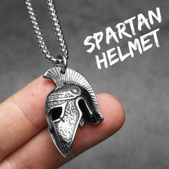 Spartan Roman Helmet Men Necklaces With Pendant Stainless Steel Jewelry For Male Women Punk HipHop Accessories Gifts Wholesale
