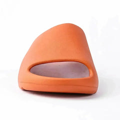 Platform Pillow Slides for Women - Orange Chunky Shower Slippers - Femstylo