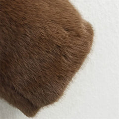 2024 RARF loose lapel button embellished brown long sleeved jacket for women's autumn and winter collection