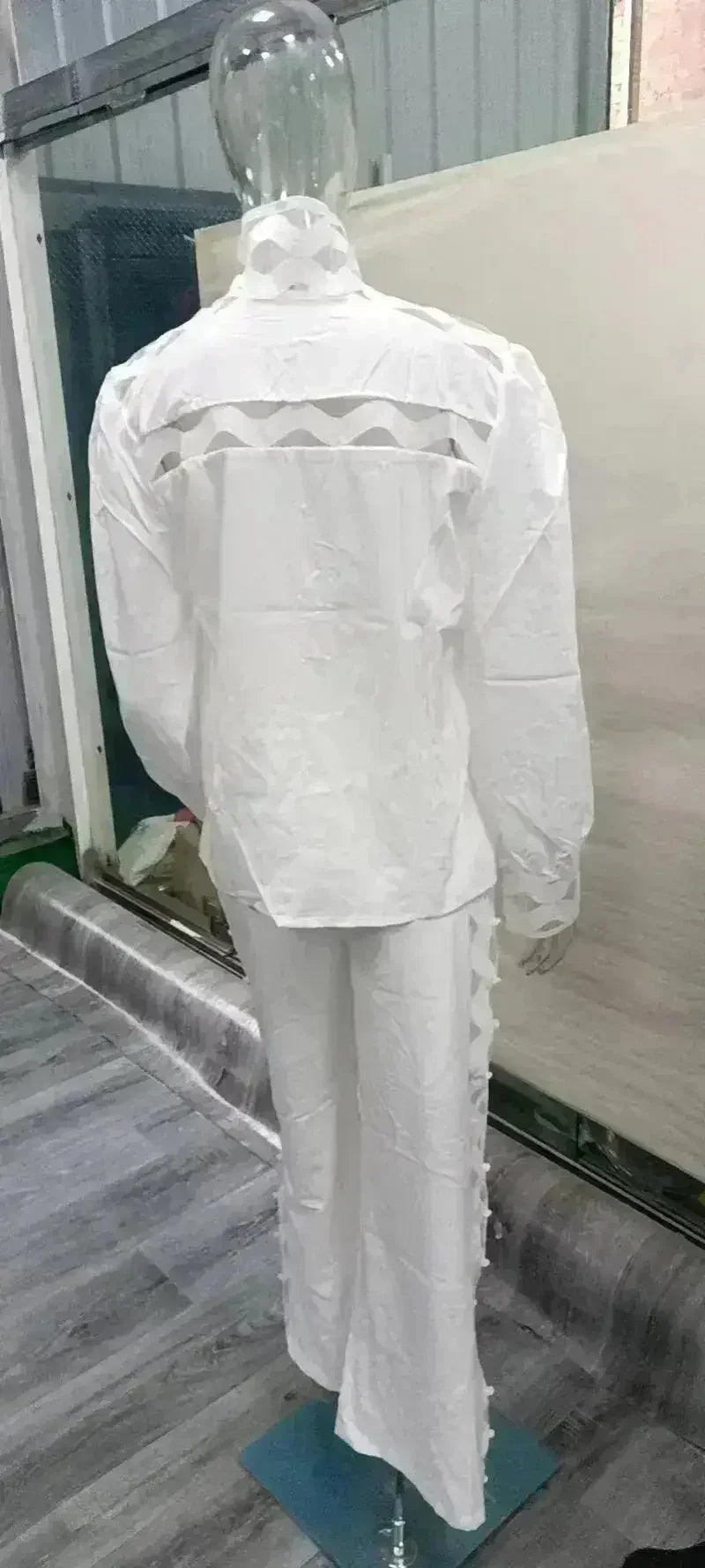 Two Piece Pants Sets Sexy Hollow Out Women Autumn Clothing Stand - Femstylo