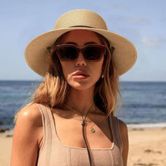 2025 Fashion Korean Version Women's Beach Summer Sun Hat Travel Breathable Beach Sunshade Sun Hat Dome Basin Hat