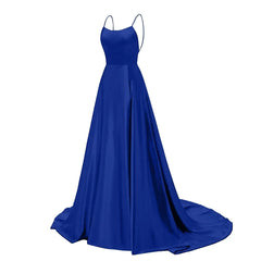 Navy Blue Bridesmaid Dress For Weddings Woman Guest 2024 Sexy Spaghetti Straps Split Prom Party Gowns Long Maid Of Dresses