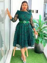 Wedding Party Women Dress Dashiki Print Midi Robe Dubai African Evening Gown 2025 Fashion Clothing Elegant Ladies Dresses Boubou