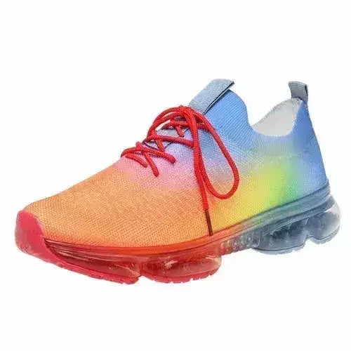 Fashion Mesh Cozy Running Sport Shoes Women Lace Up Sneakers - Femstylo