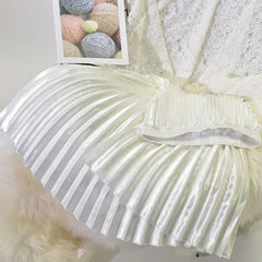 Classic Golden Velvet Pleated Skirt High Waist Retro Style Fashion Office Lady Pleated Long Skirt Winter Velvet Skirt 90cm Long