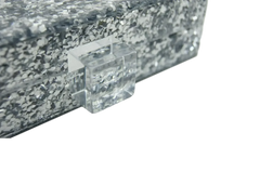 Silver Glitter Acrylic Box Clutch - Femstylo