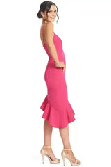 Rufflin' Round Dress - Asymmetric dress with ruffle hem - Femstylo